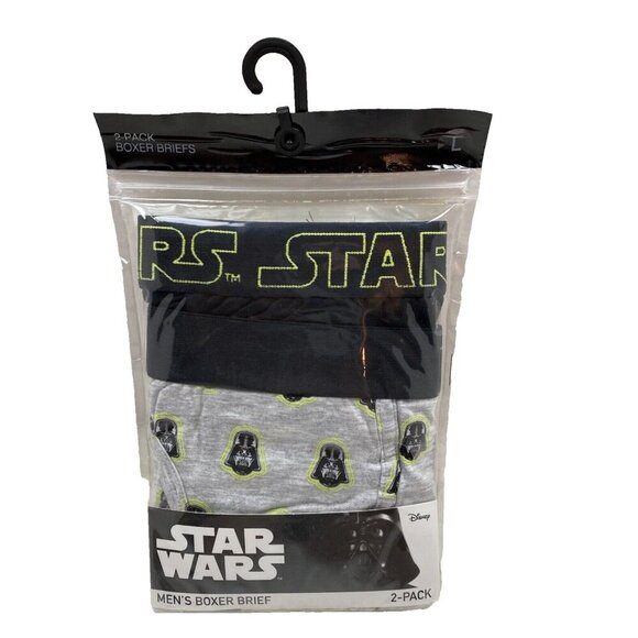 Disney Star Wars Darth Vader 2pk Underwear Snug Boxer Briefs Men's Large NEW - Picture 2 of 8